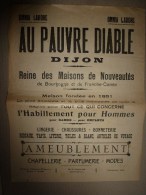 Années 1900 Images D'EPINAL Réclame Du Magasin AU PAUVRE DIABLE ,39cm X 29cm :FLEURETTE LA PETITE BOUQUETIERE DES ALPES - Pubblicitari