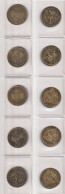 J01 FRANCE 1922-1926 Domard 50 C Lot De 5 Pièces De Monnaie / Coin / Münze Bronze - Collezioni