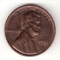 Usa 1 Cent 1971  Km 201  Unc !!! Catalog Val. 25$ - 1959-…: Lincoln, Memorial Reverse