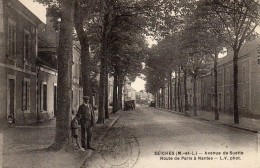 CPA  -  SEICHES   (49)  Avenue De Suette -  Route De Paris à Nantes - Seiches Sur Le Loir