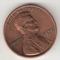 Usa 1 Cent 1975  Km 201  Unc !!! Catalog Val. 8$ - 1959-…: Lincoln, Memorial Reverse