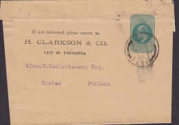 Great Britain Postal Stationery Ganzsache Private Print Edward VII. "Wrapper" H. CLARKSON & Co., LONDON 1904 (2 Scans) - Luftpost & Aerogramme