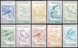 ROMANIA, 1991, Birds,  MNH (**), LPMP/Sc. 1250/3639-48 - Nuovi