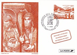 C01-050 - France CEP - Carte Entier Postal  Du 1-1-2001 - COB  - Cachet De Perigueux - Série  - Souvenir De La Poste - 1 - Collections & Lots: Stationery & PAP