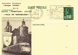 C01-072 - France CEP - Carte Entier Postal Avec Pli  Du 28-1-1978 - COB  - Cachet De 25 Doubs - Série  - Ville De Montbe - Lots Et Collections : Entiers Et PAP