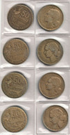 J03a FRANCE 1951 Guiraud 50 F Lot De 2 Pièces De Monnaie / Coin / Münze Bronze [J03a] - Colecciones