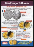 Catalogue Magazine Club Français De La Monnaie Février 2015 N° 185 - Francés