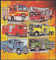 B5203 KYRGYZSTAN 2005, Fire Engines (Voiture Des Pompiers), Autos, M-sheet  MNH - Kirghizstan