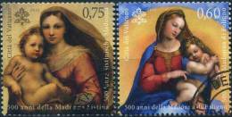 2012 Vaticano, Madonna Sistina E Madonna Di Foligno, Serie Completa Usata - Gebruikt
