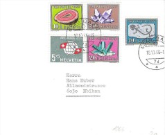 Schweiz Suisse 1959: Pro Patria Zu WII91-95 Mi 674-678 Yv 625-629 Satzbrief Mit O BAAR 10.10.66 Lange NACH Gültigkeit - Covers & Documents
