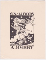 Ex-Libris érotique - A. Herry - Gravé Par Morvan - Ex-Libris