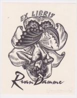 Ex-Libris érotique -Ruan Damme - Signé Par L' Artiste - Exlibris