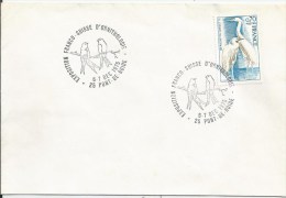 TàD Exposition Franco-Suisse D'Ornithologie 1975 Pont-de-Roide (25) Sur Timbre Aigrette Garzette - Mechanical Postmarks (Advertisement)