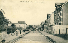 Champagne (S Et O)  Avenue De La Gare   Cpa - Champagne Sur Oise