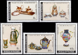 ROMANIA, 1992, Porcelain, Pottery, MNH (**), LPMP/Sc. 1277/3723-27 - Nuevos