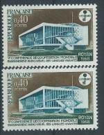 [04] Variété : N° 1554 Enseignement Langues Vivantes émeraude Au Lieu De Turquoise + Normal  ** - Unused Stamps