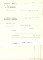 Lot De 2 Lettres à Entête Ed; PARMENTIER, A. BRUAU & Cie - Agents De Change - Bourse, Bruxelles 1936 Et 37 (b161) - 1900 – 1949