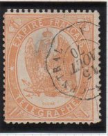 N° 7 - Oblitéré - 1f  Orange- Télégraphe - FRANCE - Telegrafi E Telefoni