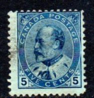 Canada KEVII 1903-12 5c Definitive, Used - Usati