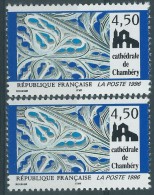 [04] Variété : N° 3021 Cathédrale De Chambéry Double-frappe Des Enluminures + Normal  ** - Ongebruikt