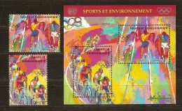 Nations Unies Genève 1996 Yvertnr. 317-18 Et Bloc 8 *** MNH Cote 8,50 Euro Sport Cyclisme - Unused Stamps