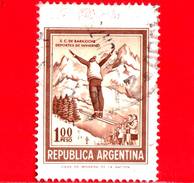 ARGENTINA - Usato - 1961 - Sport Invernali - Salto Con Gli Sci - San Carlos De Bariloche - 1.00 - Gebraucht