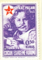 TURKEY  -  1943  Child Welfare  0.50k  Mounted/Hinged Mint - Unused Stamps
