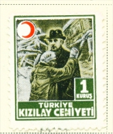 TURKEY  -  1944  Red Crescent  1k  Mounted/Hinged Mint - Ungebraucht