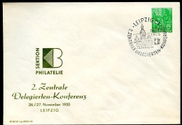 DDR PU10 D2/001b Privat-Umschlag DELEGIERTENKONFERENZ Sost. 1955  NGK 12,00 € - Privé Briefomslagen - Gebruikt