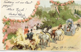 Pfingsten, Pferde, Kutschen, 1901 - Pentecostés