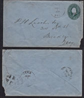 B5209 USA 1896, Pre-paid Cover (to Brooklyn) - ...-1900