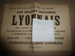 Vers 1900 Image D'EPINAL Réclame LES GRANDS MAGASINS LYONNAIS (Moeurs Des Peuples En Orient Tributaires De L'Angleterre - Pubblicitari