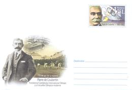 2013. Moldova, Prep. Env. "Pierre De Coubertin, The Founder Of IOC And Modern Olympic Games", Mint/** - Altri & Non Classificati