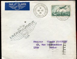 75700 T - Enveloppe SALON AERONAUTIQUE PARIS  13 11 1936, Muller  N° 316, SUP - 1927-1959 Briefe & Dokumente