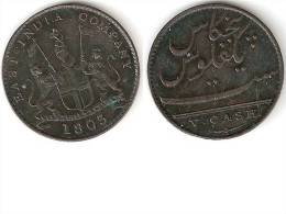 Britisch India Madras 5 Cash   1803 Km 316   Vf+  !!!!!! - India