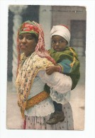 Cp , Afrique , Mauresque & Son Enfant , Folklore , Costume , Vierge - Afrique