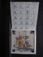 PH. 3. Petit Carreau Delf Polychrome.  Un Voilier.  Collection KLM Businesss Class - Delft (NLD)