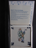 PH. 4. Petit Carreau Delf Polychrome.  Un Musicien.  Collection KLM Businesss Class - Delft (NLD)