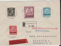 L132/ - LUXEMBURG -  Eilboten, Einschreiben Mit Zusatzstempeln Rückseitig - 1940-1944 German Occupation