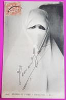 Cpa Femme Voilée Scène Et Type Carte Postale Algérie N° 6047 - Femmes