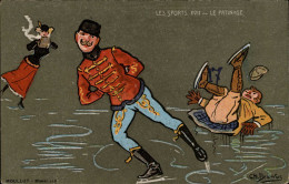 SPORTS - PATINAGE - Patins à Glace - Patins - Fantaisies - Dessin De BEAUVAIS - Patinage Artistique