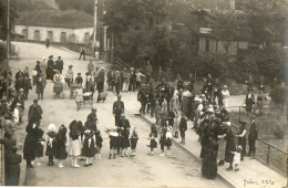 NEUF BRISACH (68) Carte Photo Gare Fete Cérémonie Animation 1920 - Neuf Brisach