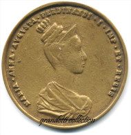 MEDAGLIONE INCORONAZIONE PRAGA MARIA ANNA AUGUSTA 1836 - Royaux / De Noblesse