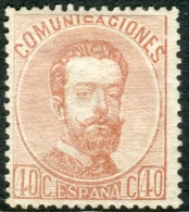 Edifil 125(*) 1872 Amadeo 40 Cts Castaño Claro En Nuevo Magnífico - Unused Stamps