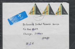 O) 1989 NETHERLANDS, CHRISTMAS, TRIANGLE,LUCHTPOST PAR AVION, AIRMAIL TO UNITED STATES, XF - Posta Aerea