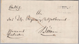 Heimat BE PIETERLEN Langstempel 1861-01-24 Amtlich Brief Nach Buron - ...-1845 Préphilatélie