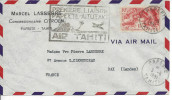 ⭐ Tahiti - Première Liaison Aérienne Papeete -> Aitutaki - Air Tahiti - 1951 ⭐ - Storia Postale