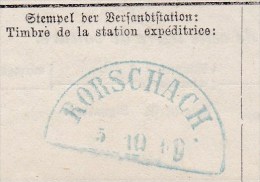 Heimat SG RORSCHACH 1869-10-08 Halbmond Stempel Auf Frachtbrief - Cartas & Documentos