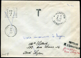 TIMBRES DE DISTRIBUTEURS - LETTRE TAXÉE VIGNETTE 4,40F DE LYON RP LE 6/4/1984 - SUP - Otros & Sin Clasificación