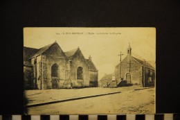 CP, 56, SAINT JEAN BREVELAY L´Eglise Le Calvaire La Chapelle N°604 - Saint Jean Brevelay